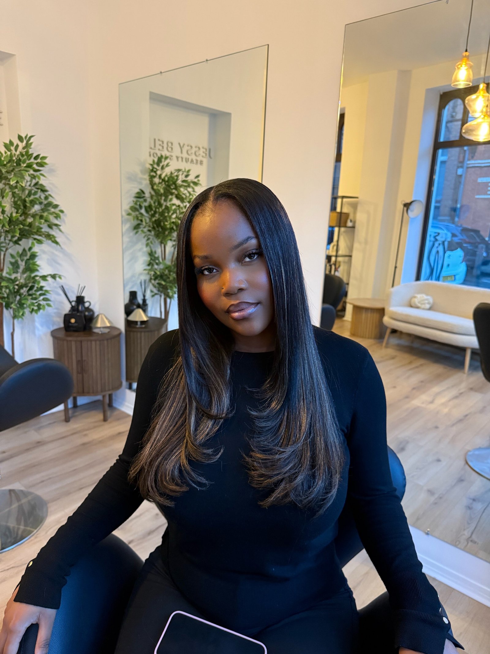 1 botte 100% Premium Virgin Hair Highlights Lisse